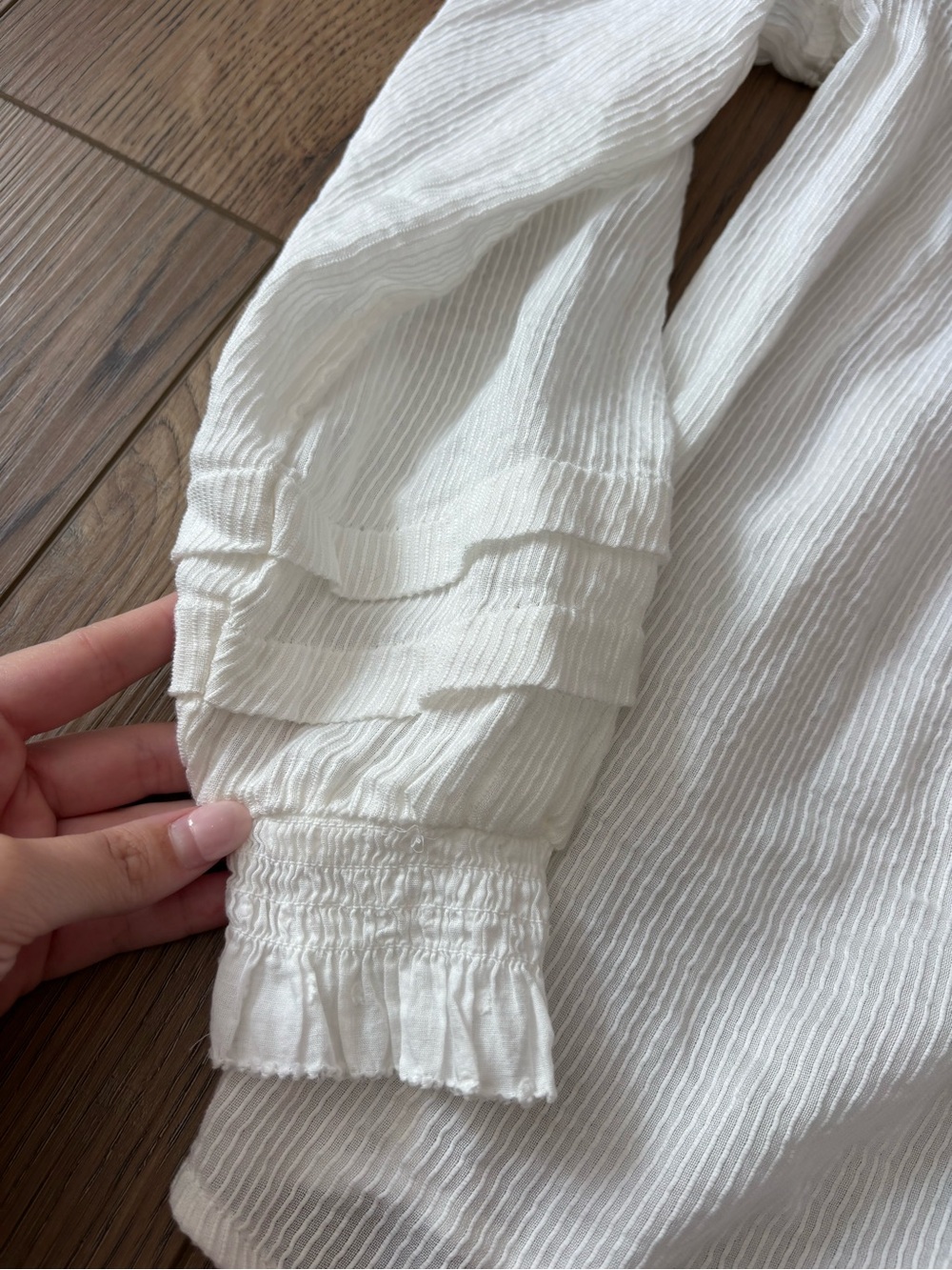 Quince White Ruffled Top - Picture 2 of 6